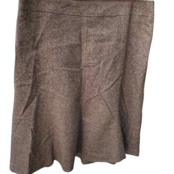 Pendleton Petite Virgin Wool / Silk Brown Lined Skirt I Size: 12 - Picture 3 of 13
